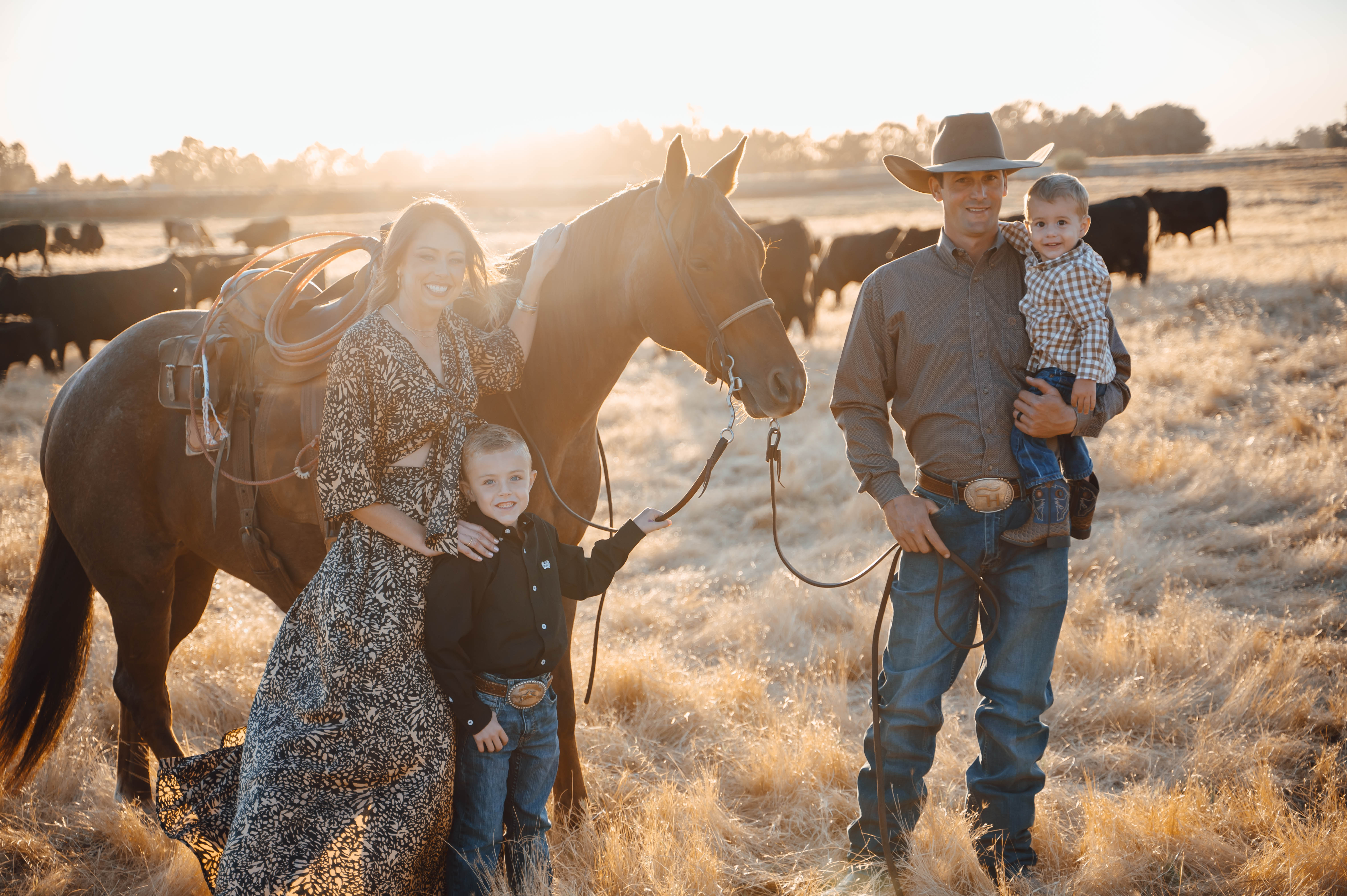 The Helsel family on their ranch